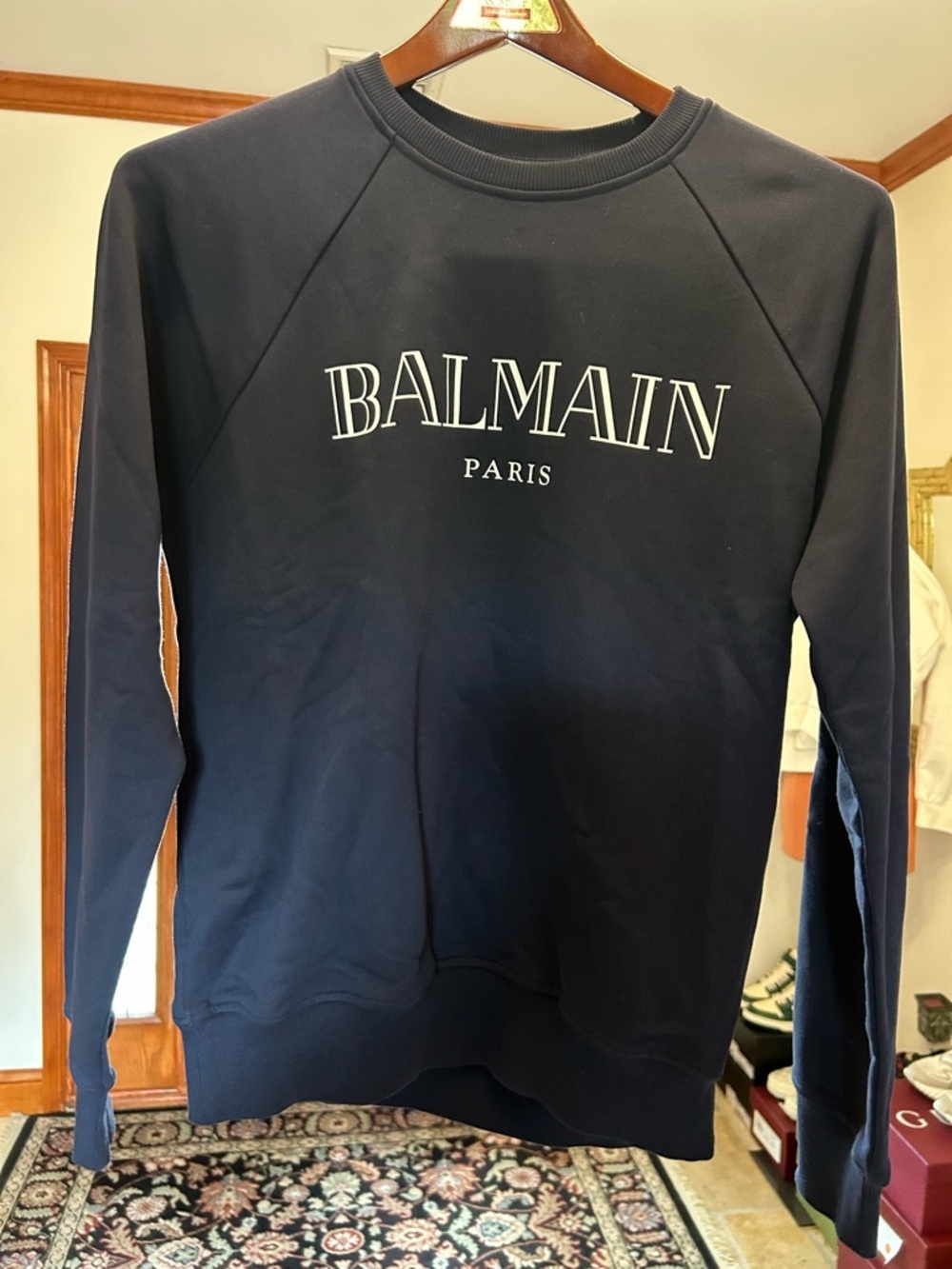 Men's Balmain Paris, cotton sweatshirt size medium, made in Italy